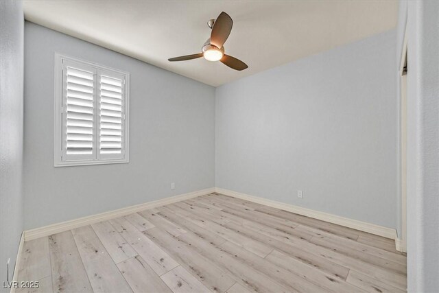 3096 Beaux Art Ave, Henderson, NV 89044 - unfurnished room with wood finished floors, ceiling fan, and baseboards