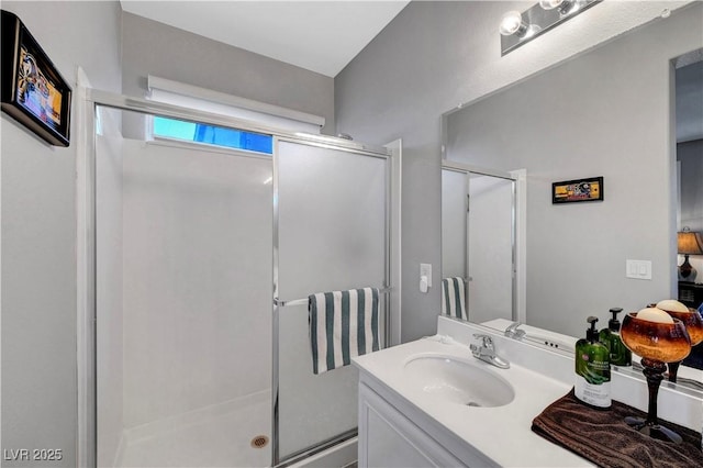 4020 Driscoll Mountain St, Las Vegas, NV 89129 - bathroom with a shower stall and vanity
