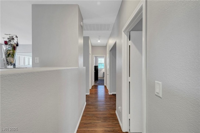 4020 Driscoll Mountain St, Las Vegas, NV 89129 - hall featuring dark wood-style floors and baseboards