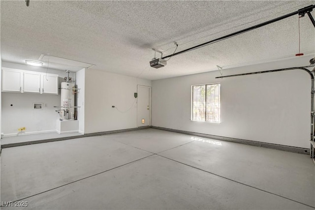 6521 Faith Peak Dr, Las Vegas, NV 89108 - garage with a garage door opener, water heater, and baseboards
