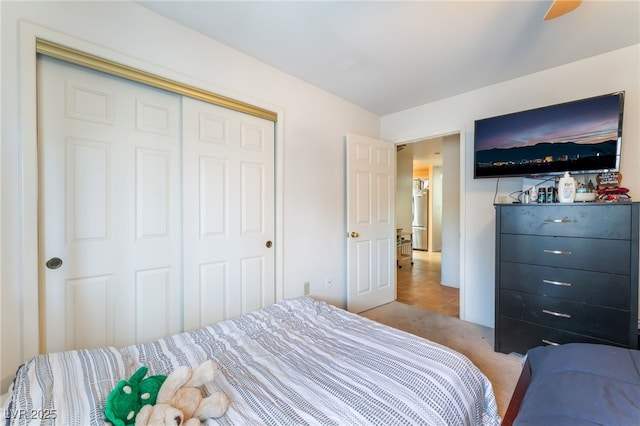 2851 S Valley View Blvd Unit 1071, Las Vegas, NV 89102 - bedroom with a closet and light colored carpet