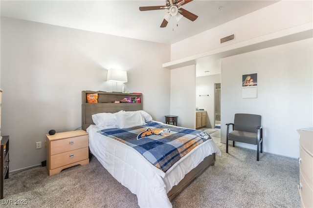 2851 S Valley View Blvd Unit 1071, Las Vegas, NV 89102 - carpeted bedroom featuring ensuite bathroom and a ceiling fan