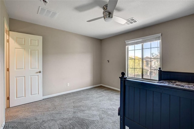 9846 Sunriver Meadows Ave, Las Vegas, NV 89148 - unfurnished bedroom with carpet flooring, baseboards, and ceiling fan