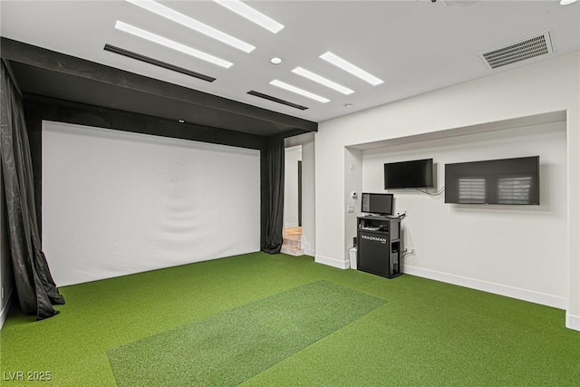 2436 Grassy Spring Pl, Las Vegas, NV 89135 - rec room featuring carpet and golf simulator