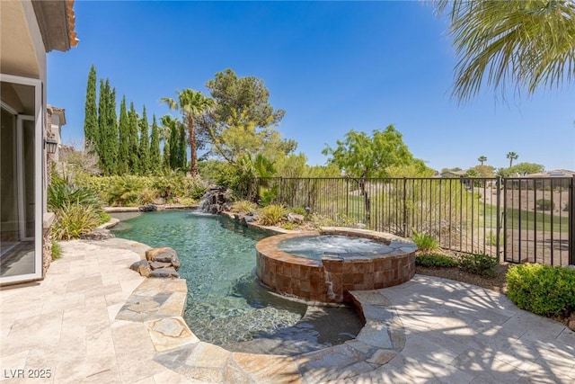 2436 Grassy Spring Pl, Las Vegas, NV 89135 - view of swimming pool with a patio area and a pool with connected hot tub
