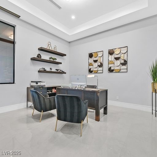 5400 Mello Ave, Las Vegas, NV 89131 - office area with a raised ceiling and recessed lighting