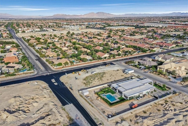 5400 Mello Ave, Las Vegas, NV 89131 - aerial perspective of suburban area featuring a mountainous background