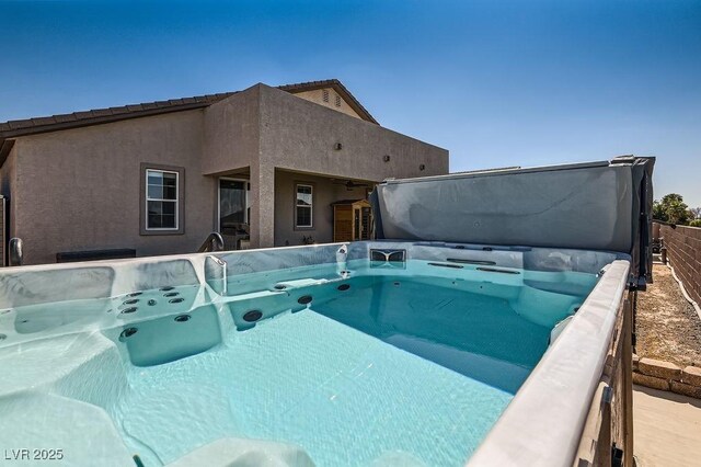 130 W Fairway Rd, Henderson, NV 89015 - view of swimming pool featuring a hot tub
