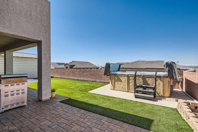 130 W Fairway Rd, Henderson, NV 89015 - view of patio / terrace featuring a hot tub
