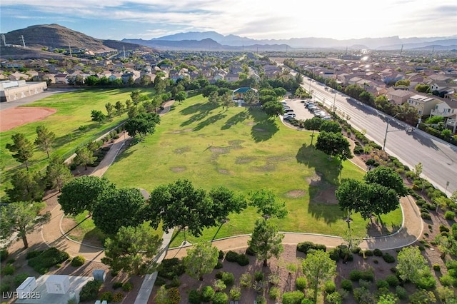 10988 Salernes St, Las Vegas, NV 89141 - aerial perspective of suburban area with a mountainous background