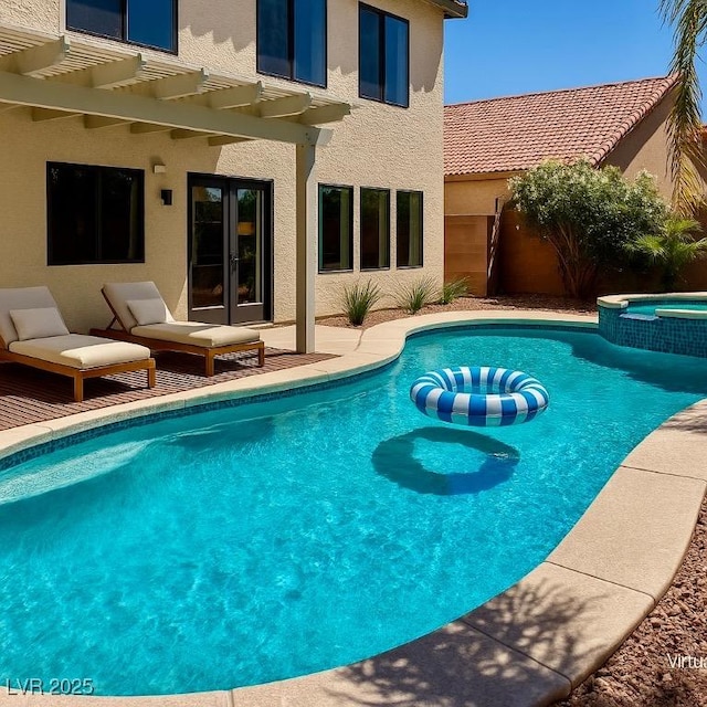 1921 Moonlight Bluff Ave, North Las Vegas, NV 89084 - view of pool featuring a pool with connected hot tub