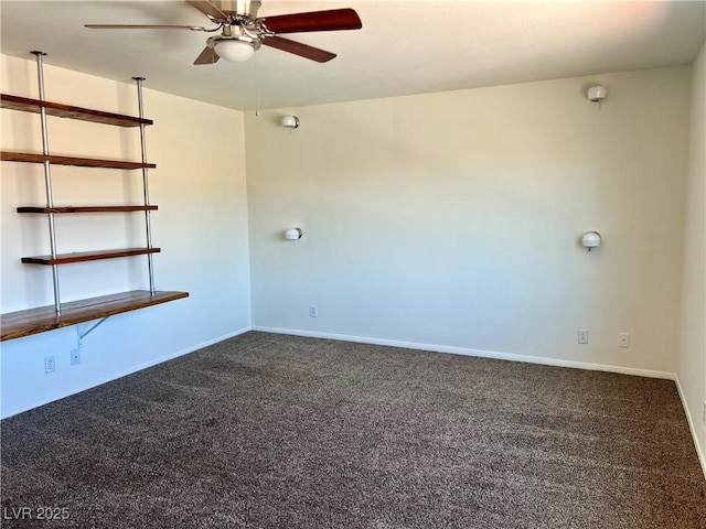 1921 Moonlight Bluff Ave, North Las Vegas, NV 89084 - spare room featuring ceiling fan and dark colored carpet