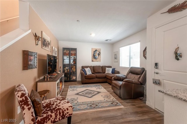 12348 Golden Wreath Rd Unit 1, Las Vegas, NV 89183 - living room with wood finished floors