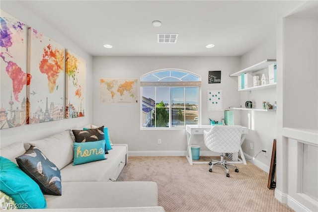 5889 Thistle Meadow Ave, Las Vegas, NV 89139 - carpeted home office with recessed lighting
