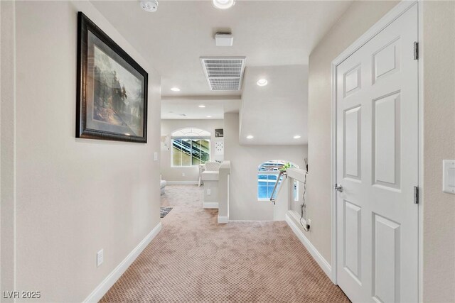 5889 Thistle Meadow Ave, Las Vegas, NV 89139 - corridor featuring carpet flooring and recessed lighting