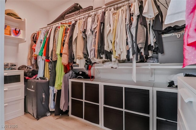 10667 Olympic Pine Dr, Las Vegas, NV 89135 - walk in closet featuring light wood-style flooring