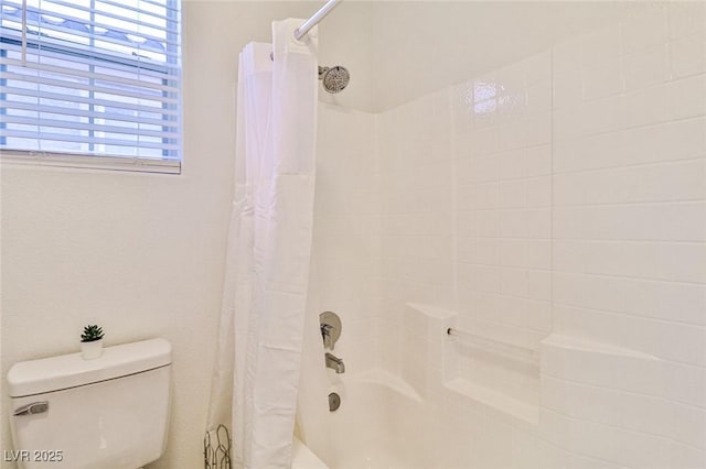 10667 Olympic Pine Dr, Las Vegas, NV 89135 - bathroom with shower / bath combination with curtain and toilet