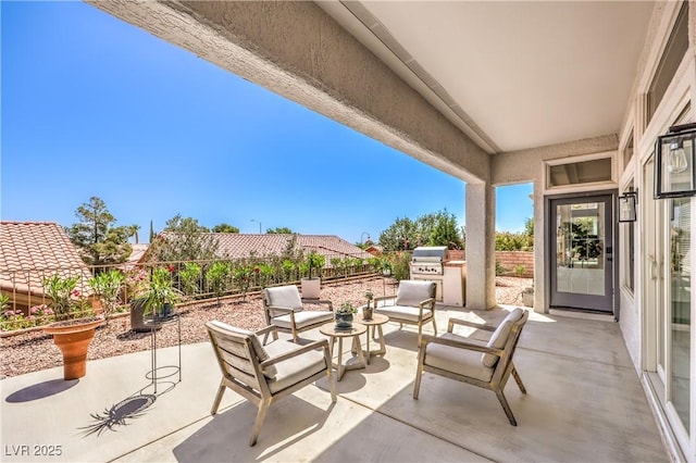 3028 Treesdale Dr, Las Vegas, NV 89134 - view of patio with an outdoor living space