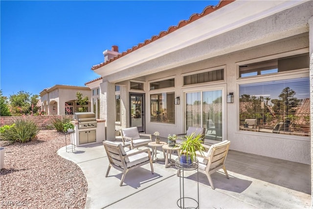 3028 Treesdale Dr, Las Vegas, NV 89134 - view of patio / terrace with area for grilling