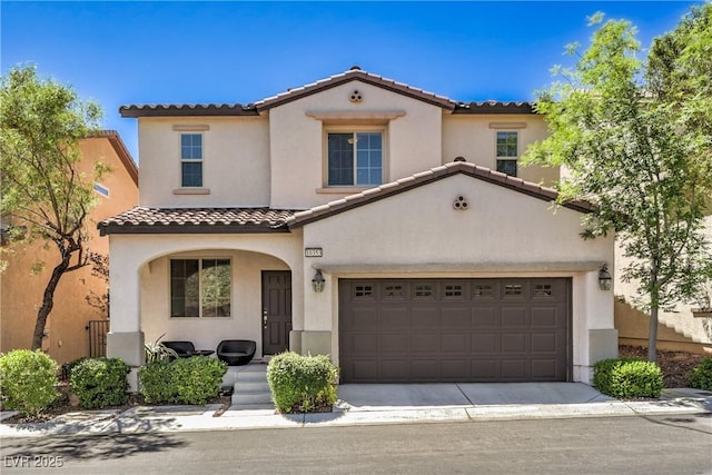 10353 Yew Blossom Ave, Las Vegas, NV 89166 - mediterranean / spanish house featuring a tiled roof and stucco siding