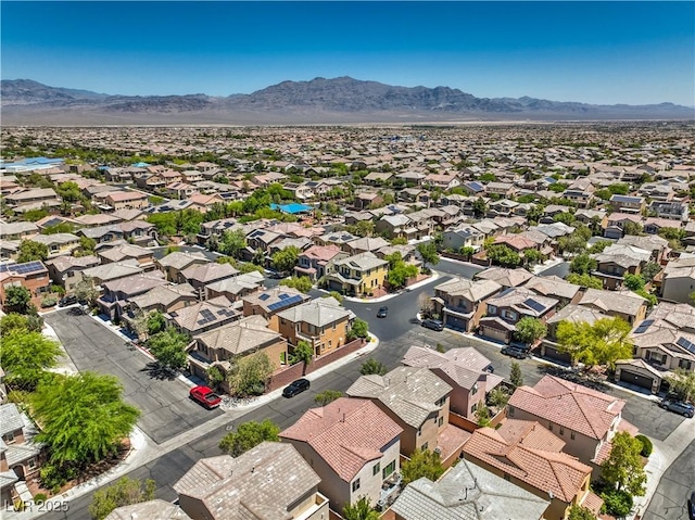10353 Yew Blossom Ave, Las Vegas, NV 89166 - aerial view of residential area featuring a mountainous background