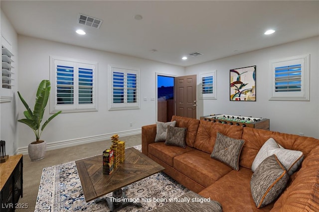 8 Laricola Ct, Henderson, NV 89011 - living room with carpet flooring, recessed lighting, and baseboards