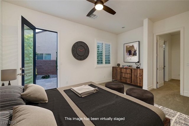8 Laricola Ct, Henderson, NV 89011 - bedroom with access to exterior, multiple windows, carpet, and baseboards
