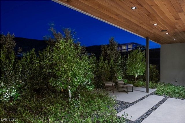 6 Rockmount Ct, Henderson, NV 89012 - patio at twilight with a patio