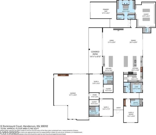 6 Rockmount Ct, Henderson, NV 89012 - property floor plan