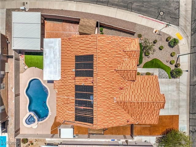 1044 Spanish Needle St, Henderson, NV 89002 - aerial view of property and surrounding area featuring a pool