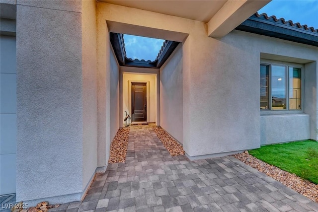 101 Mirage View Dr, Henderson, NV 89011 - property entrance with stucco siding