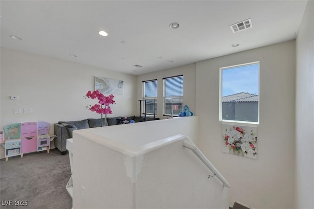 2117 Leatherbridge Ct, North Las Vegas, NV 89081 - hallway featuring carpet floors and recessed lighting