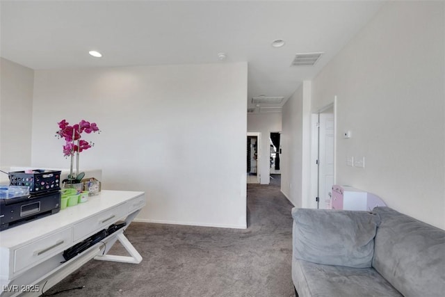 2117 Leatherbridge Ct, North Las Vegas, NV 89081 - office area with carpet flooring, baseboards, and recessed lighting