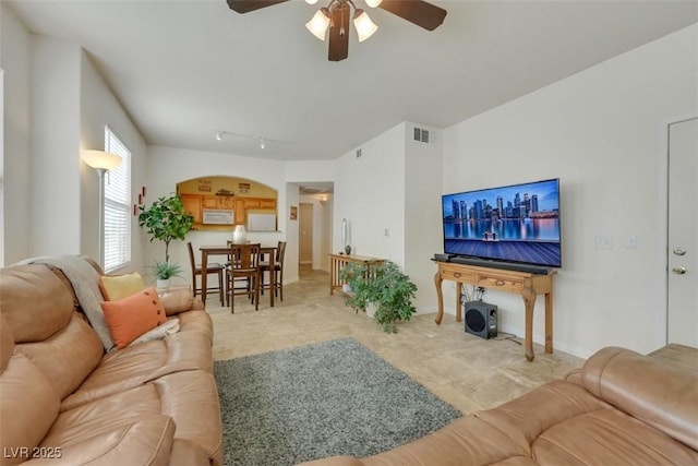 10001 Peace Way Unit 1250, Las Vegas, NV 89147 - living room featuring a ceiling fan