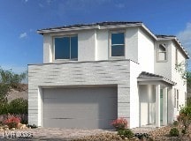 1555 Pacific Baza St, Las Vegas, NV 89138 - view of front of property with an attached garage and stucco siding