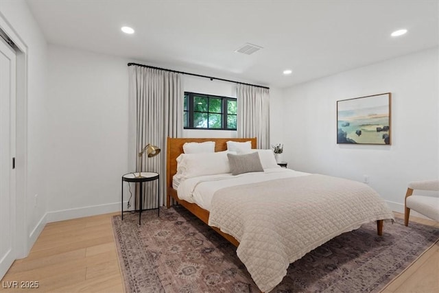 204 Canyon Dr, Las Vegas, NV 89107 - bedroom with light wood-style flooring, recessed lighting, and baseboards