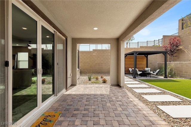 2367 Ridgeline Wash St, Las Vegas, NV 89138 - fenced backyard featuring a patio area