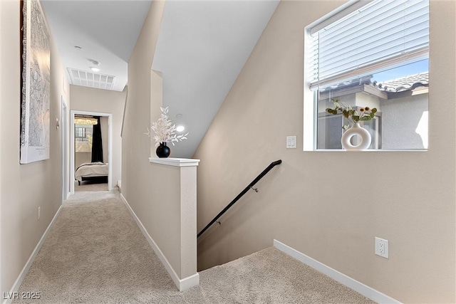 2367 Ridgeline Wash St, Las Vegas, NV 89138 - stairs featuring carpet and baseboards