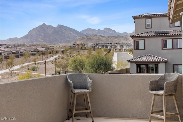 2367 Ridgeline Wash St, Las Vegas, NV 89138 - balcony featuring a mountain view and a residential view