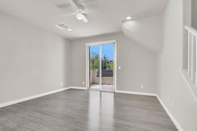 11856 Barona Mesa Ave, Las Vegas, NV 89138 - bonus room with a ceiling fan, wood finished floors, and recessed lighting
