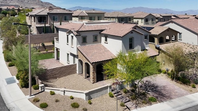 11856 Barona Mesa Ave, Las Vegas, NV 89138 - aerial view of residential area featuring a mountainous background