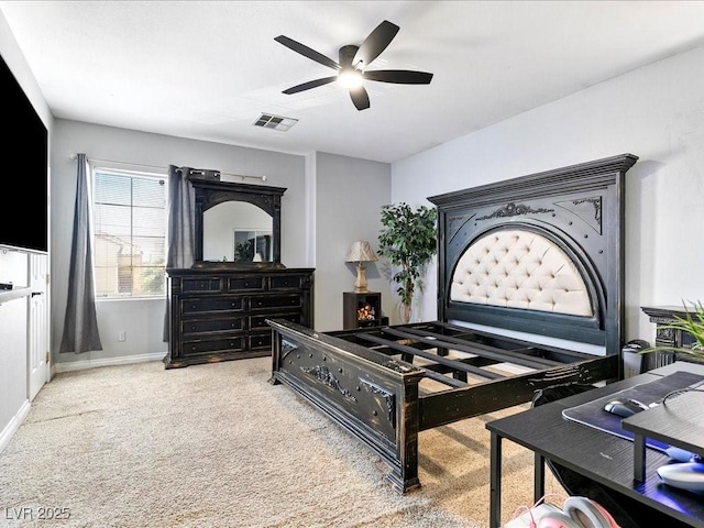 3040 Balcones Fault Ave, North Las Vegas, NV 89081 - living room with carpet floors, ceiling fan, and baseboards