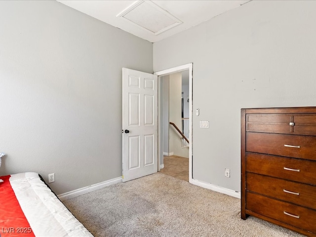 3040 Balcones Fault Ave, North Las Vegas, NV 89081 - bedroom with attic access, carpet flooring, and baseboards