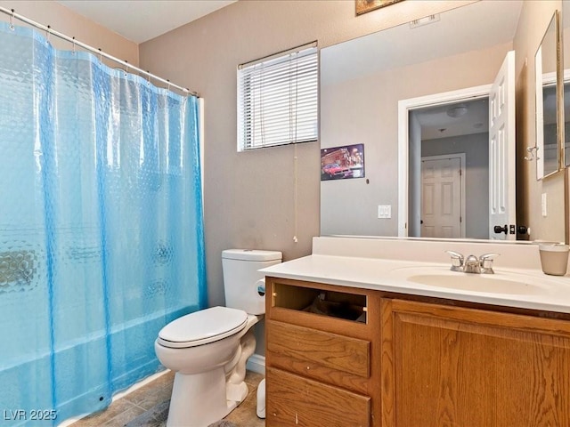 3040 Balcones Fault Ave, North Las Vegas, NV 89081 - bathroom with vanity, toilet, and shower / bath combo