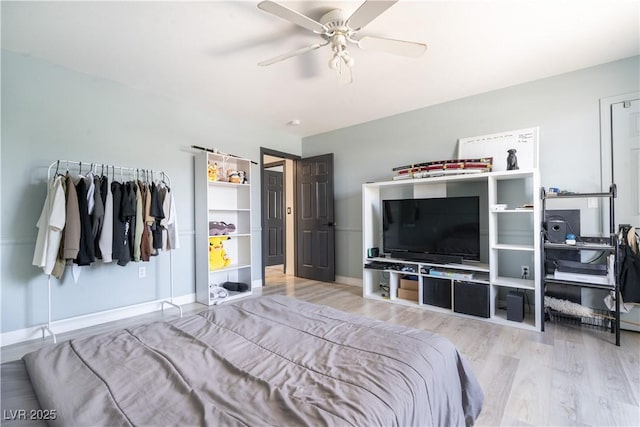 11134 Casala Ct, Las Vegas, NV 89141 - bedroom featuring wood finished floors, baseboards, and ceiling fan