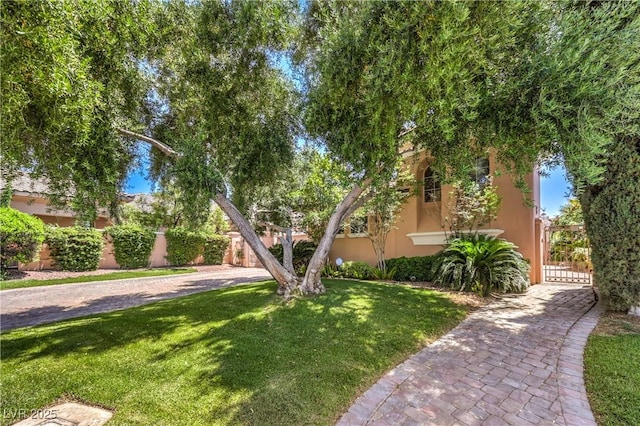 27 Via Paradiso St, Henderson, NV 89011 - view of front of property with stucco siding and a gate