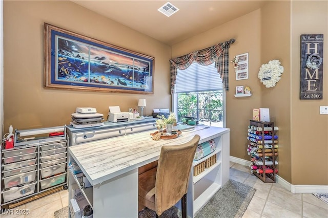 27 Via Paradiso St, Henderson, NV 89011 - home office featuring light tile patterned floors and baseboards