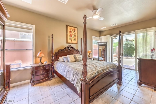 27 Via Paradiso St, Henderson, NV 89011 - bedroom featuring access to exterior, multiple windows, and light tile patterned floors