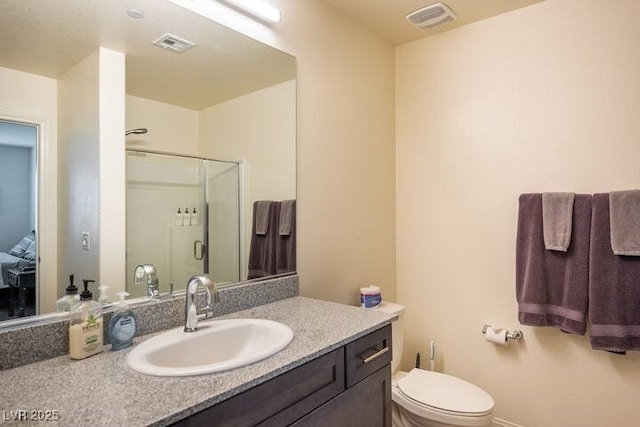 2629 Mocha Pearl Ct, North Las Vegas, NV 89086 - full bathroom with vanity, a shower stall, and toilet