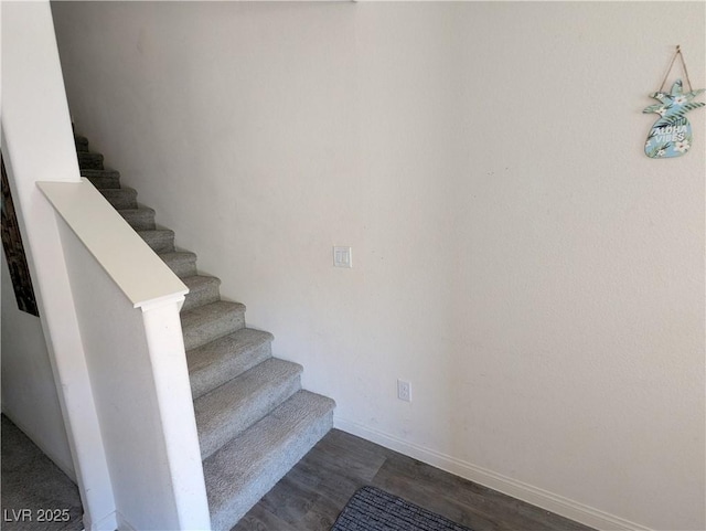 2629 Mocha Pearl Ct, North Las Vegas, NV 89086 - staircase featuring baseboards and wood finished floors